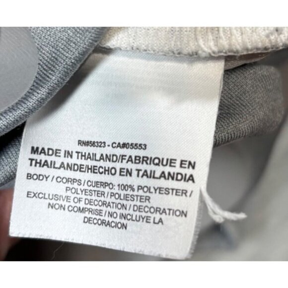 Nike Dri Fit Gray Just Do It Sweatshirt Ribbed Texture Womens M Athleisure - Picture 5 of 6